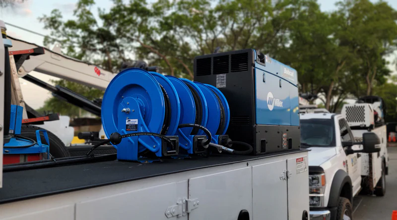 Air Hose Reel For Service Truck