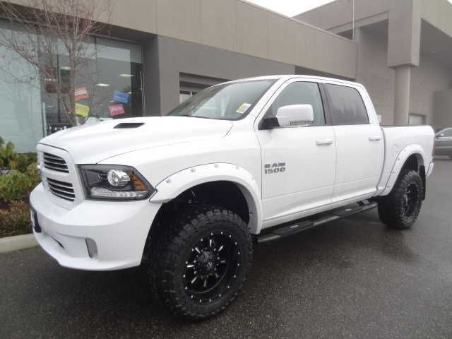 White Dodge Ram 1500 With Black Rims